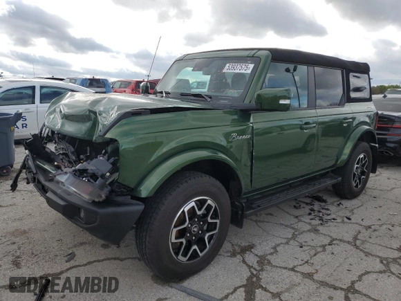 2023 Ford Bronco z VIN 1FMEE5BP1PLB18612, wystawiony jako Copart lot #53937575 z przebiegiem 28 536 mil mil oraz Szkoda całkowita • Salvage title. Historia ofert i sprzedaży dostępna na DreamBid. Obrazek 1.