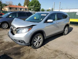 2013 Honda CR-V EX-L with VIN 2HKRM4H72DH610866, listed as a Copart auction lot 61582865 with 122,664 mi miles and Salvage title. Bid and sale history available at DreamBid. Image 1.
