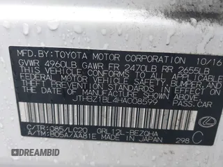 2017 Lexus GS 350 z VIN JTHBZ1BL4HA008599, wystawiony jako IAAI lot #41461120 z przebiegiem 86 066 mil mil oraz . Historia ofert i sprzedaży dostępna na DreamBid. Obrazek 9.