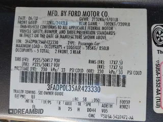 2010 Ford Fusion Hybrid z VIN 3FADP0L35AR423330, wystawiony jako IAAI lot #41972619 z przebiegiem 154 026 mil mil oraz . Historia ofert i sprzedaży dostępna na DreamBid. Obrazek 9.