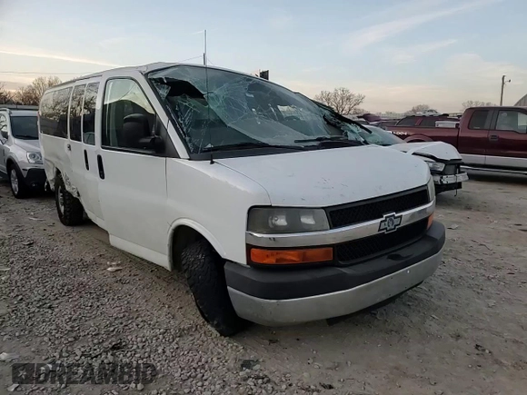 2014 Chevrolet Express Passenger LT with VIN 1GAZG1FGXE1187397, listed as a Copart auction lot 43209785 with 168,614 mi miles and Salvage title. Bid and sale history available at DreamBid. Image 11.