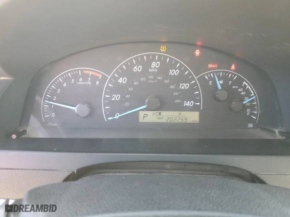 2012 Toyota Camry L with VIN 4T4BF1FK5CR157530, listed as a Copart auction lot 44009465 with 202,259 mi miles and Salvage Title. Bid and sale history available at carsss.com. Image 9.