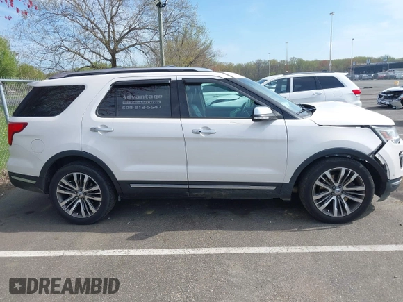 2018 Ford Explorer Platinum with VIN 1FM5K8HT2JGA33552, listed as a IAAI auction lot 42093232 with 154,933 mi miles and . Bid and sale history available at DreamBid. Image 13.