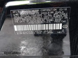 2018 Lexus IS with VIN JTHBA1D25J5071415, listed as a IAAI auction lot 41537146 with 98,343 mi miles. Bid and sale history available at carsss.com. Image 9.