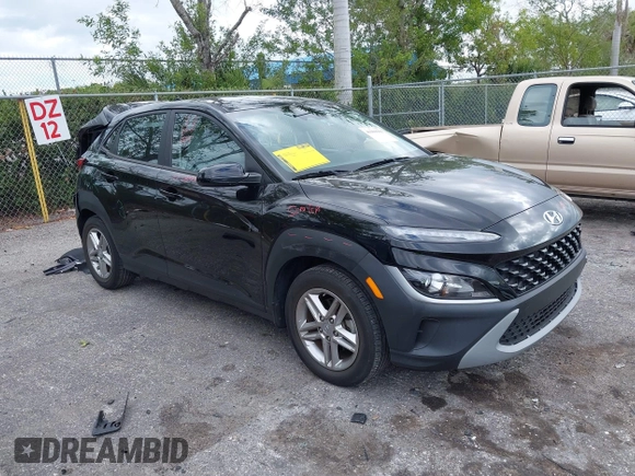 2022 Hyundai Kona Preferred with VIN KM8K22ABXNU843004, listed as a IAAI auction lot 41909990 with 18,837 mi miles and . Bid and sale history available at carsss.com. Image 1.