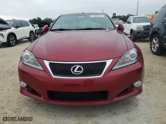 2011 Lexus IS 250C with VIN JTHFF2C26B2515219, listed as a Copart auction lot 74060204 with 0 miles and Salvage Title. Bid and sale history available at carsss.com. Image 5.