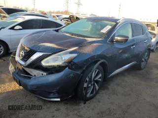 2015 Nissan Murano SV with VIN 5N1AZ2MH5FN264702, listed as a Copart auction lot 42954455 with 90,261 mi miles and Salvage Title. Bid and sale history available at carsss.com. Image 1.
