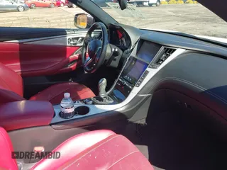 2017 Infiniti Q60 Red Sport 400 with VIN JN1FV7ELXHM701112, listed as a IAAI auction lot 41862580 with 89,385 mi miles and . Bid and sale history available at carsss.com. Image 5.