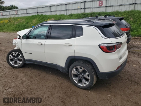 2019 Jeep Compass Limited z VIN 3C4NJDCB1KT826322, wystawiony jako Copart lot #56827455 z przebiegiem 64 778 mil mil oraz Czysty tytuł • Clean title. Historia ofert i sprzedaży dostępna na DreamBid. Obrazek 2.