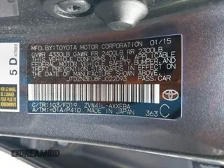 2015 Toyota Prius Two with VIN JTDZN3EU8FJ022093, listed as a IAAI auction lot 41993308 with 114,648 mi miles and . Bid and sale history available at DreamBid. Image 9.