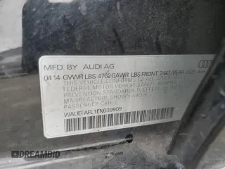 2014 Audi A4 Premium Plus with VIN WAUEFAFL1EN039909, listed as a Copart auction lot 43622895 with 83,143 mi miles and Salvage Title. Bid and sale history available at carsss.com. Image 12.