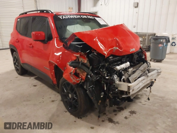 2021 Jeep Renegade Latitude with VIN ZACNJCBB0MPM36606, listed as a IAAI auction lot 41451043 with 49,900 mi miles and . Bid and sale history available at DreamBid. Image 1.