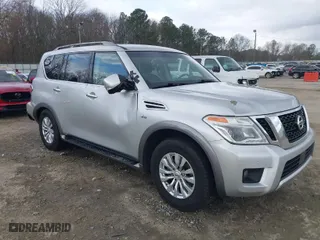 2017 Nissan Armada SV with VIN JN8AY2NC3H9505733, listed as a IAAI auction lot 41718132 with 148,084 mi miles. Bid and sale history available at carsss.com. Image 6.