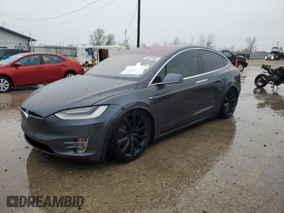 2018 Tesla Model X 75D with VIN 5YJXCAE23JF103440, listed as a Copart auction lot 50578535 with Not Provided miles and Salvage Title. Bid and sale history available at carsss.com. Image 1.