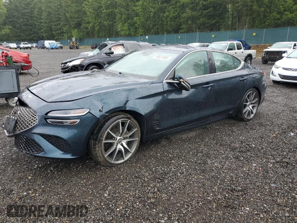 2023 Genesis G70 2.0T with VIN KMTG34TA2PU123742, listed as a Copart auction lot 58624065 with 41,929 mi miles and Salvage title. Bid and sale history available at DreamBid. Image 1.