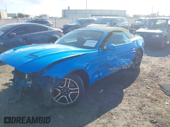 2022 Ford Mustang EcoBoost with VIN 1FATP8UH3N5115991, listed as a IAAI auction lot 41213475 with 64,399 mi miles. Bid and sale history available at carsss.com. Image 2.