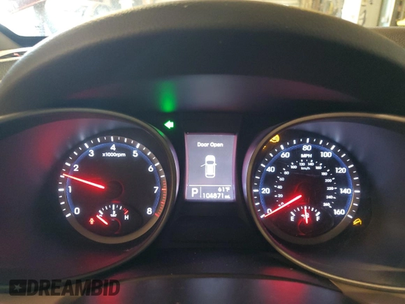 2016 Hyundai Santa Fe z VIN 5XYZU3LB7GG373891, wystawiony jako Copart lot #81058604 z przebiegiem 104 871 mil mil oraz Szkoda całkowita • Salvage title. Historia ofert i sprzedaży dostępna na DreamBid. Obrazek 9.
