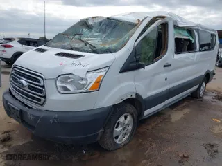 2018 Ford Transit Passenger Wagon XL with VIN 1FBZX2YG5JKB15655, listed as a IAAI auction lot 41227727 with 107,291 mi miles. Bid and sale history available at carsss.com. Image 2.