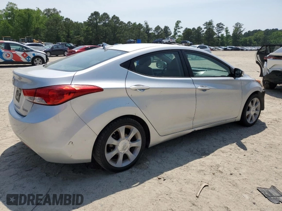 2013 Hyundai Elantra GLS z VIN KMHDH4AE1DU607918, wystawiony jako Copart lot #57078595 z przebiegiem 262 116 mil mil oraz Czysty tytuł • Clean title. Historia ofert i sprzedaży dostępna na DreamBid. Obrazek 3.