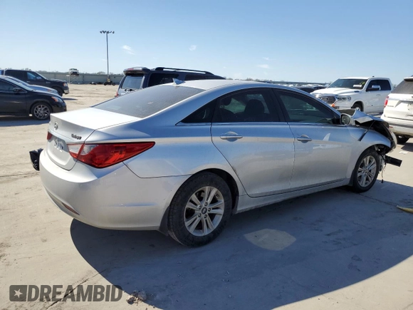 2013 Hyundai Sonata GLS with VIN 5NPEB4AC6DH569671, listed as a Copart auction lot 47434375 with 97,353 mi miles and Salvage Title. Bid and sale history available at carsss.com. Image 3.