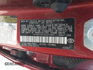 2004 Toyota Camry LE with VIN 4T1BE32K34U377605, listed as a IAAI auction lot 42107813 with 110,724 mi miles. Bid and sale history available at carsss.com. Image 9.