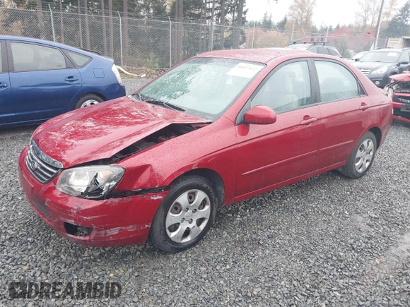 2009 Kia Spectra EX with VIN KNAFE222695621925, listed as a IAAI auction lot 40657622 with 135,647 mi miles. Bid and sale history available at carsss.com. Image 17.