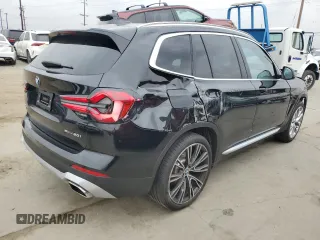 2024 BMW X3 sDrive30i with VIN WBX47DP01RN277348, listed as a Copart auction lot 55596065 with 8,151 mi miles and Salvage Title. Bid and sale history available at DreamBid. Image 3.