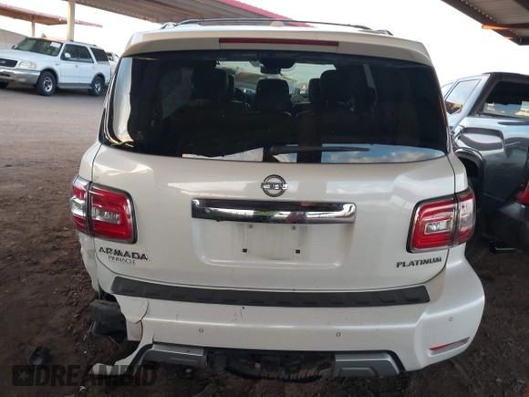 2018 Nissan Armada Platinum with VIN JN8AY2NC9J9552481, listed as a IAAI auction lot 42161022 with 95,415 mi miles and . Bid and sale history available at DreamBid. Image 17.
