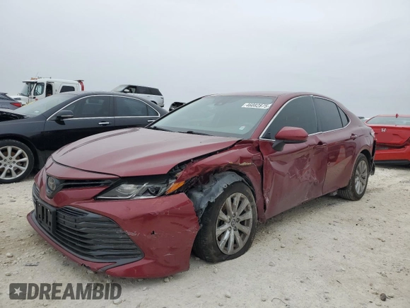 2020 Toyota Camry LE with VIN 4T1C11AK1LU938758, listed as a Copart auction lot 46082875 with 82,297 mi miles and Clean Title. Bid and sale history available at carsss.com. Image 1.