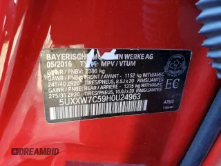 2017 BMW X4 M40i z VIN 5UXXW7C59H0U24963, wystawiony jako Copart lot #42039285 z przebiegiem 47 691 mil mil oraz Szkoda całkowita • Salvage title. Historia ofert i sprzedaży dostępna na DreamBid. Obrazek 13.