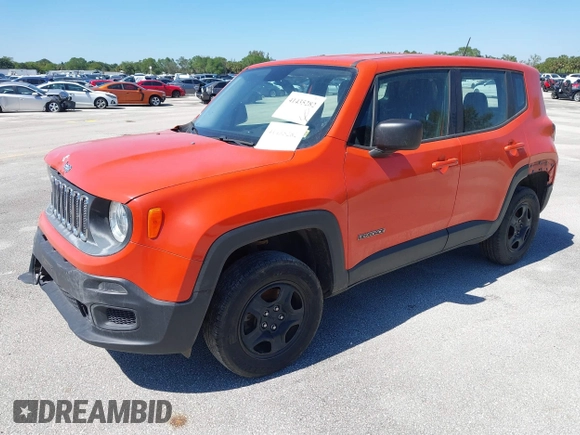 2016 Jeep Renegade Sport with VIN ZACCJBAT1GPD65015, listed as a IAAI auction lot 41435282 with 150,912 mi miles and . Bid and sale history available at DreamBid. Image 2.