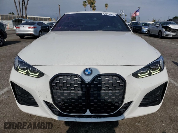 2021 BMW 4 Series 430i with VIN WBA53AP01MCF91307, listed as a Copart auction lot 54071005 with 44,952 mi miles and Salvage title. Bid and sale history available at DreamBid. Image 5.