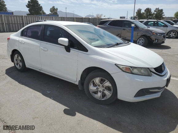 2014 Honda Civic Sedan LX with VIN 2HGFB2F51EH507450, listed as a Copart auction lot 51663335 with 185,305 mi miles and Salvage Title. Bid and sale history available at carsss.com. Image 4.