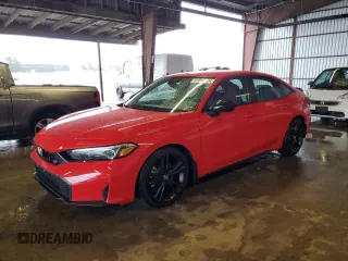 2025 Honda Civic Si with VIN 2HGFE1E51SH470964, listed as a Copart auction lot 82048304 with 2,825 mi miles and Salvage Title. Bid and sale history available at DreamBid. Image 1.