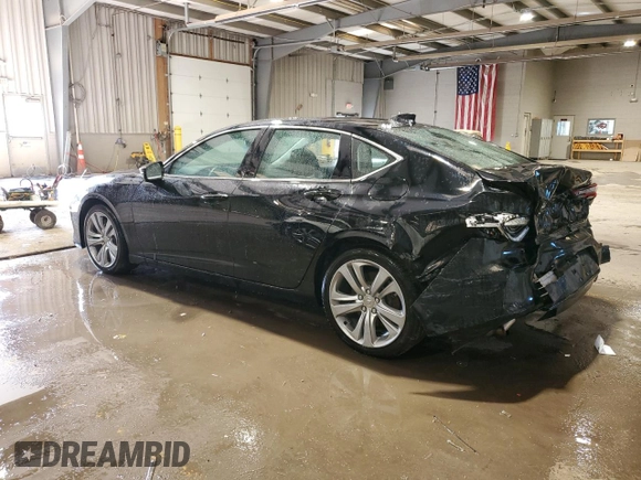 2021 Acura TLX w/Technology Package with VIN 19UUB6F42MA006599, listed as a Copart auction lot 42897175 with 34,447 mi miles and Salvage Title. Bid and sale history available at carsss.com. Image 2.