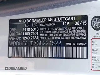 2016 Mercedes-Benz E with VIN WDDHF6HBXGB224522, listed as a IAAI auction lot 42091628 with 49,023 mi miles. Bid and sale history available at carsss.com. Image 9.