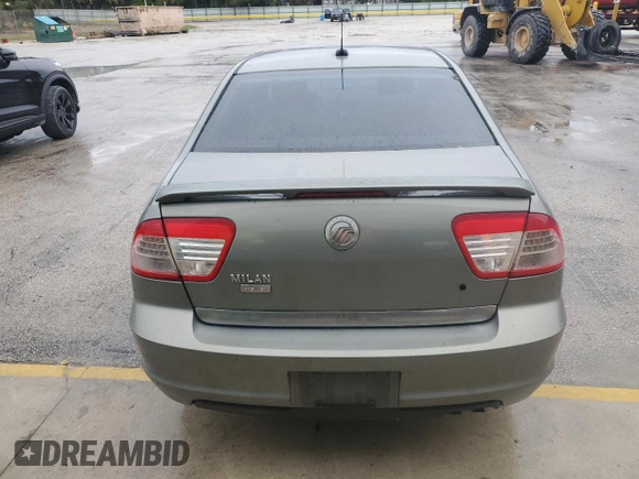 2008 Mercury Milan Premier with VIN 3MEHM08ZX8R601064, listed as a Copart auction lot 88771295 with 247,671 mi miles and Salvage Title. Bid and sale history available at carsss.com. Image 6.