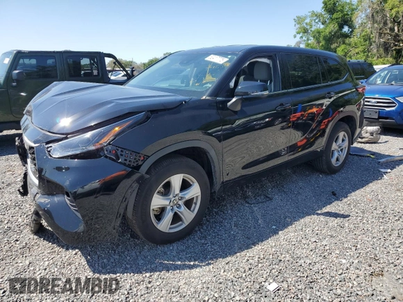 2021 Toyota Highlander L with VIN 5TDZZRAH8MS515126, listed as a Copart auction lot 52417775 with 37,945 mi miles and Salvage title. Bid and sale history available at DreamBid. Image 1.