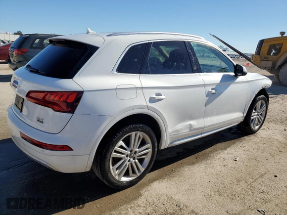 2018 Audi Q5 Premium Plus with VIN WA1BNAFY5J2010455, listed as a Copart auction lot 72926202 with 53,290 mi miles. Bid and sale history available at carsss.com. Image 3.