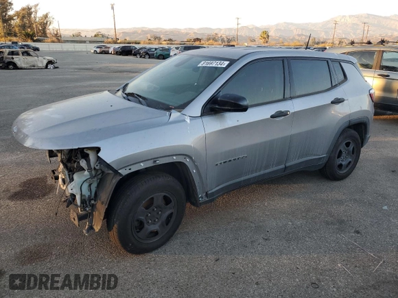 2017 Jeep Compass Sport with VIN 3C4NJCABXHT597936, listed as a Copart auction lot 81697134 with Not provided miles and Clean title. Bid and sale history available at DreamBid. Image 1.