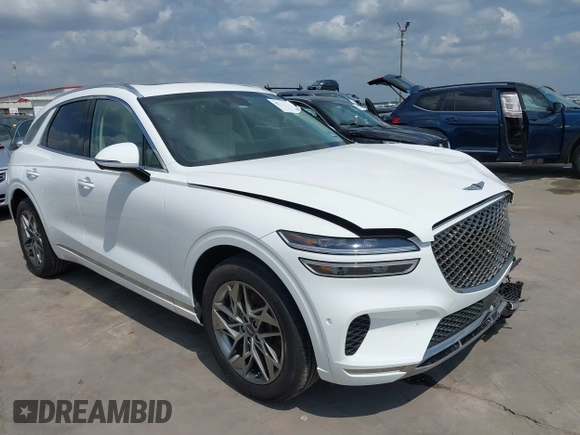 2023 Genesis GV70 2.5T with VIN KMUMADTB7PU139111, listed as a IAAI auction lot 42391876 with 13,157 mi miles and . Bid and sale history available at DreamBid. Image 1.