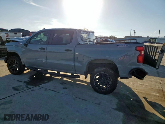 2024 Chevrolet Silverado 1500 Custom Trail Boss with VIN 3GCPDCEK8RG129790, listed as a Copart auction lot 45601905 with 17,105 mi miles and Salvage Title. Bid and sale history available at carsss.com. Image 2.
