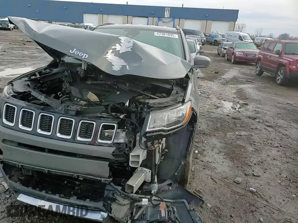 2021 Jeep Compass Limited with VIN 3C4NJDCB0MT551058, listed as a Copart auction lot 47301095 with 47,256 mi miles and Salvage Title. Bid and sale history available at DreamBid. Image 10.