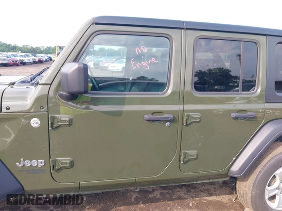 2021 Jeep Wrangler Unlimited Willys with VIN 1C4HJXDM9MW577585, listed as a IAAI auction lot 41739499 with 47,076 mi miles and . Bid and sale history available at DreamBid. Image 14.