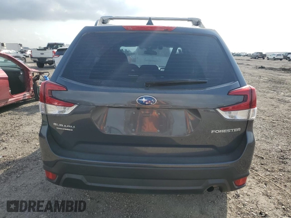 2021 Subaru Forester with VIN JF2SKADC4MH593982, listed as a Copart auction lot 55418575 with 57,706 mi miles and Salvage title. Bid and sale history available at DreamBid. Image 6.