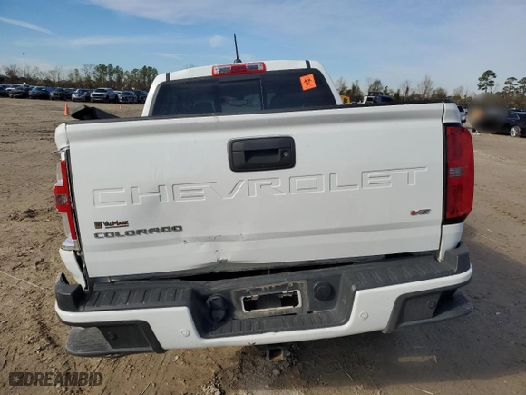 2021 Chevrolet Colorado 2WD Z71 with VIN 1GCGSDEN1M1200745, listed as a Copart auction lot 87751735 with 44,863 mi miles and Salvage Title. Bid and sale history available at carsss.com. Image 6.