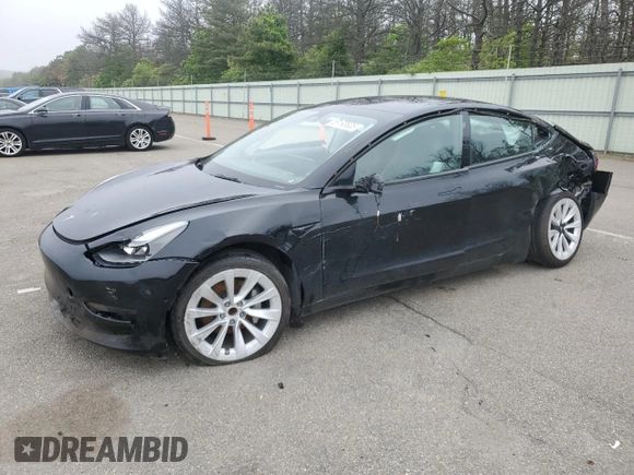 2022 Tesla Model 3 z VIN 5YJ3E1EA9NF285649, wystawiony jako Copart lot #59193635 z przebiegiem Nie podano mil oraz Szkoda całkowita • Salvage title. Historia ofert i sprzedaży dostępna na DreamBid. Obrazek 1.