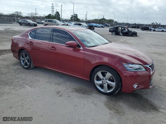 2015 Lexus GS 350 with VIN JTHBE1BL1FA018015, listed as a Copart auction lot 51142185 with 53463 miles and Salvage Title. Bid and sale history available at carsss.com. Image 4.