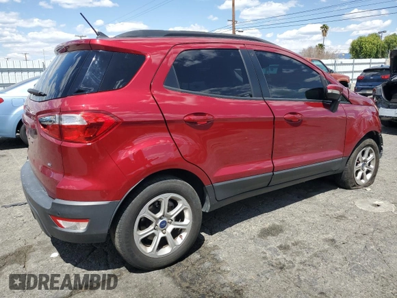 2021 Ford EcoSport SE with VIN MAJ3S2GE9MC399425, listed as a Copart auction lot 51862065 with 45,142 mi miles and Salvage Title. Bid and sale history available at carsss.com. Image 3.