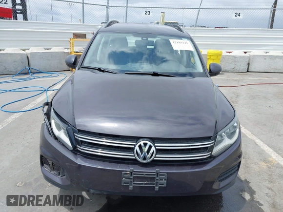 2016 Volkswagen Tiguan S with VIN WVGBV7AX6GW558257, listed as a IAAI auction lot 42185141 with 107,894 mi miles and . Bid and sale history available at DreamBid. Image 12.